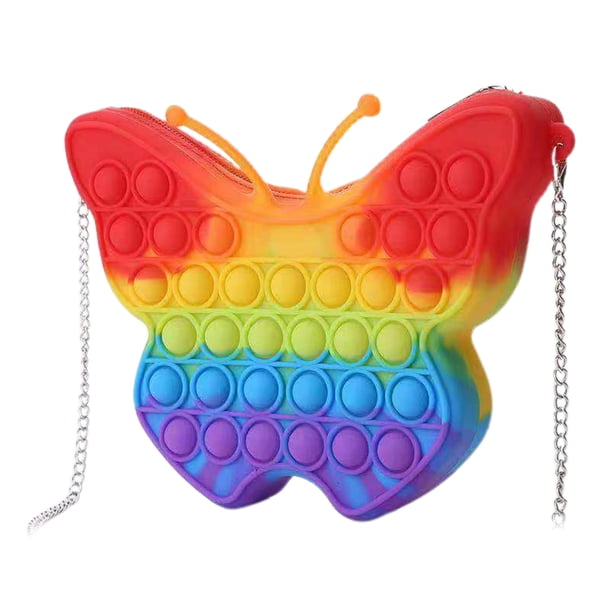 Press Bubble Cross Body Bag Bolsos De Niña Bolsos De Hombro De Mariposa Regalo De Navidad Para Niños Niños matsuzay AP007592-01
