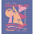 thumbnail image 2 of Sailing Club Port Windward New York Adult Blue Crew Neck Short Sleeve Tee-Large, 2 of 6