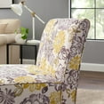 thumbnail image 2 of Linon Bynum Bridey Pattern Slipper Accent Chair, Gray/Yellow, 2 of 6