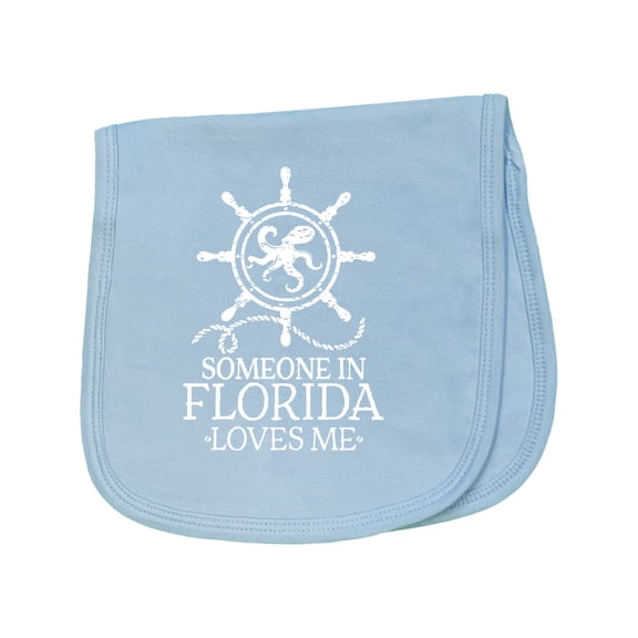 Inktastic Someone in Florida Loves Me Baby Burp Cloth