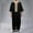 003 Black, variant on Men's Muslim Robe Arab Middle Robe Long Style Long Sleeve Embroidered Standing Neck Long Shirt Islamic Wear
