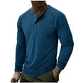 thumbnail image 1 of pstuiky camisas de manga larga para hombre, Camiseta básica informal de manga larga de color liso para hombre top de hombre s, 1 of 5