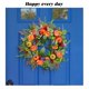 thumbnail image 4 of Corona para la puerta principal. Corona floral decorativa para la decoración del hogar y celebraciones estacionales., 4 of 6