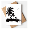 thumbnail image 1 of Modèle d'Illustration d'Arbre de Noix de Coco de Plage Cartes de Voeux Vous Êtes Invités Invitations, 1 of 3