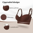 thumbnail image 3 of Super Push Up Bra Smoothing Back Fat Bra with Support Comfortable Seamless T Shirt Bra Full Coverage Deep Cup Bra Black 48DD, 3 of 5