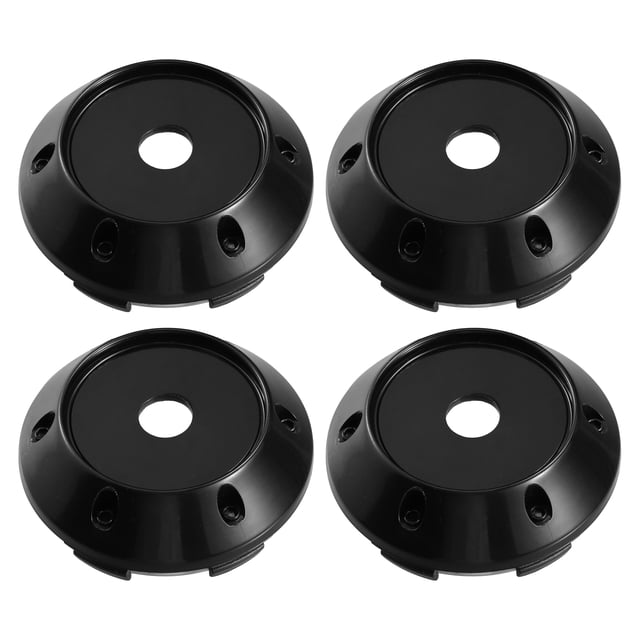 68mm 6 Clips Rueda Llanta Cubierta Central Tapas Negras - 4uds