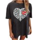 thumbnail image 1 of Tops Para Mujer, Camisetas Para Salir, Camiseta Informal, Camisetas de Esqueleto, Camiseta Divertida de Manga Corta, Camiseta Estampada, Blusa, Regalo Odeerbi ODB149812, 1 of 6