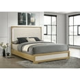 thumbnail image 2 of Hyland Lit Grand en Bois avec Panneau DEL, Naturel et Blanc, 2 of 10