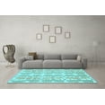 thumbnail image 3 of Ahgly Company Indoor Round Abstract Light Blue Modern Area Rugs, 5' Round, 3 of 4