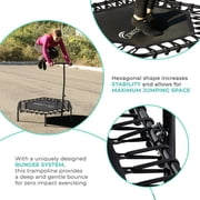 Machrus Upper Bounce 50 Mini Trampoline with Adjustable Handrail – Fitness Trampoline for Kids & Adults, Indoor & Outdoor Rebounder