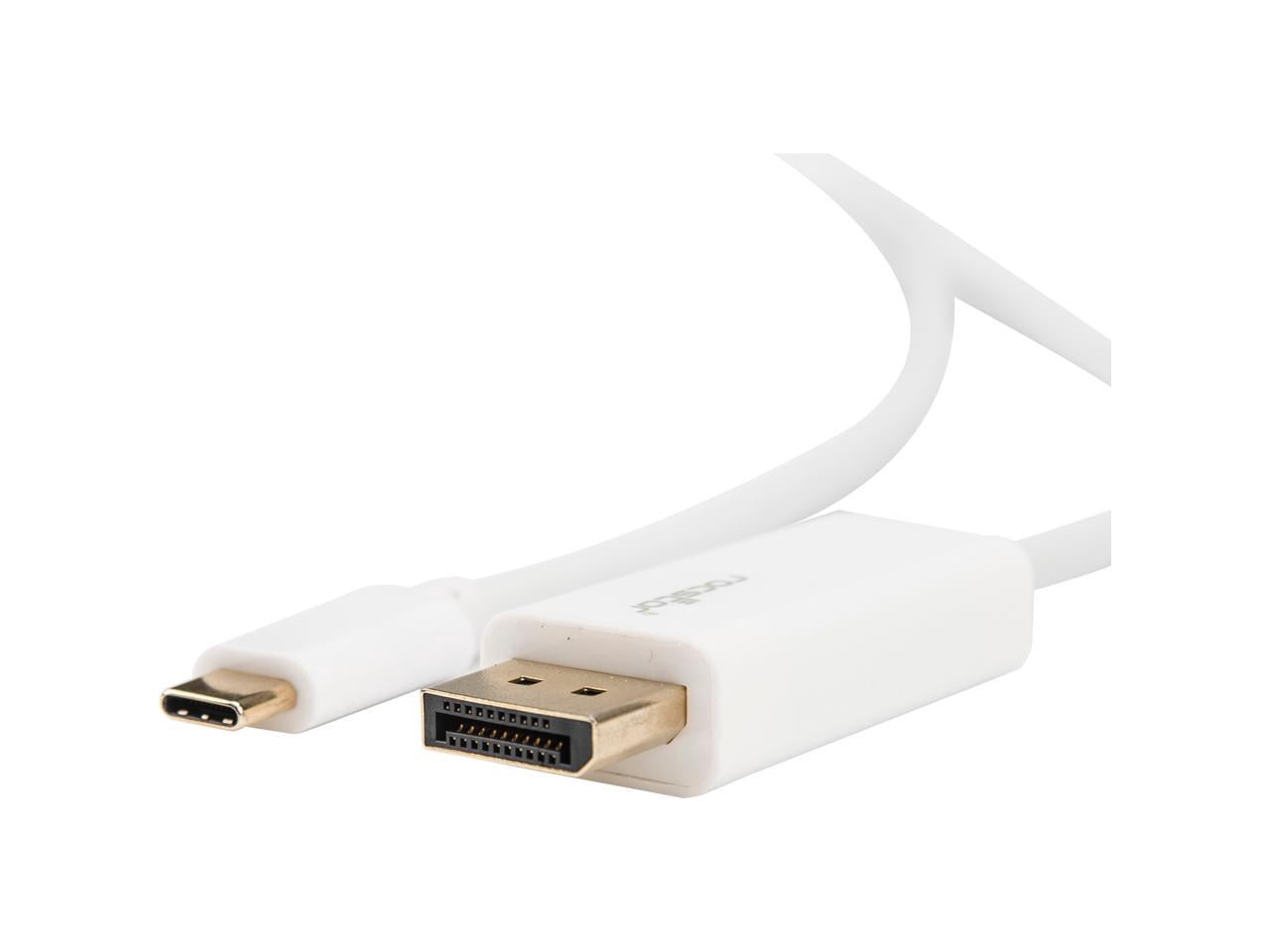 Rocstor Premium 6ft / 2m USB Type C to DisplayPort 4K Cable, White