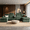 Green, variant on CHIC HOUSE 181" U-Shaped Modular Power Reclining Sectional Sofa with 2 Storage Ottomans & Console, 4-Seat Extra-Wide Corduroy Couch for Living Room, Green