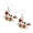Earring, variant on Crab Pendant Necklace or Earring Cubic Zirconia Rhodium Plated 17 Inch Snake Chain E0165