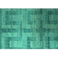 thumbnail image 1 of Ahgly Company Indoor Rectangle Abstract Turquoise Blue Modern Area Rugs, 6' x 9', 1 of 4
