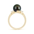 thumbnail image 2 of ANGARA Classic Tahitian Cultured Pearl Bypass Ring in 14K Yellow Gold for Women | June Birthstone, Birthday, Anniversary, Jewelry Gift for Women | Pearl Ring, 2 of 8