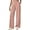 Pink, variant on Women's Waisted Pull-On Stretchy Wide Leg Pants Business Casual Work Dress Trousers with Pockets