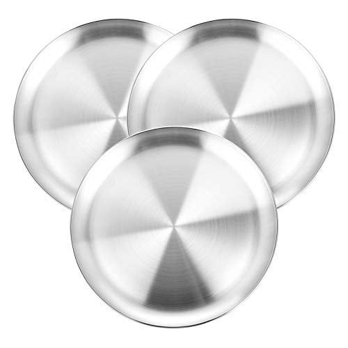 WEZVIX Pizza Pan Set of 2 Pizza Crisper Pan Bakeware Round for Home Kitchen Restaurant 12 Inch Stainless Steel Pizza Tray for Oven Baking Dishwasher Safe & Heavy Duty
