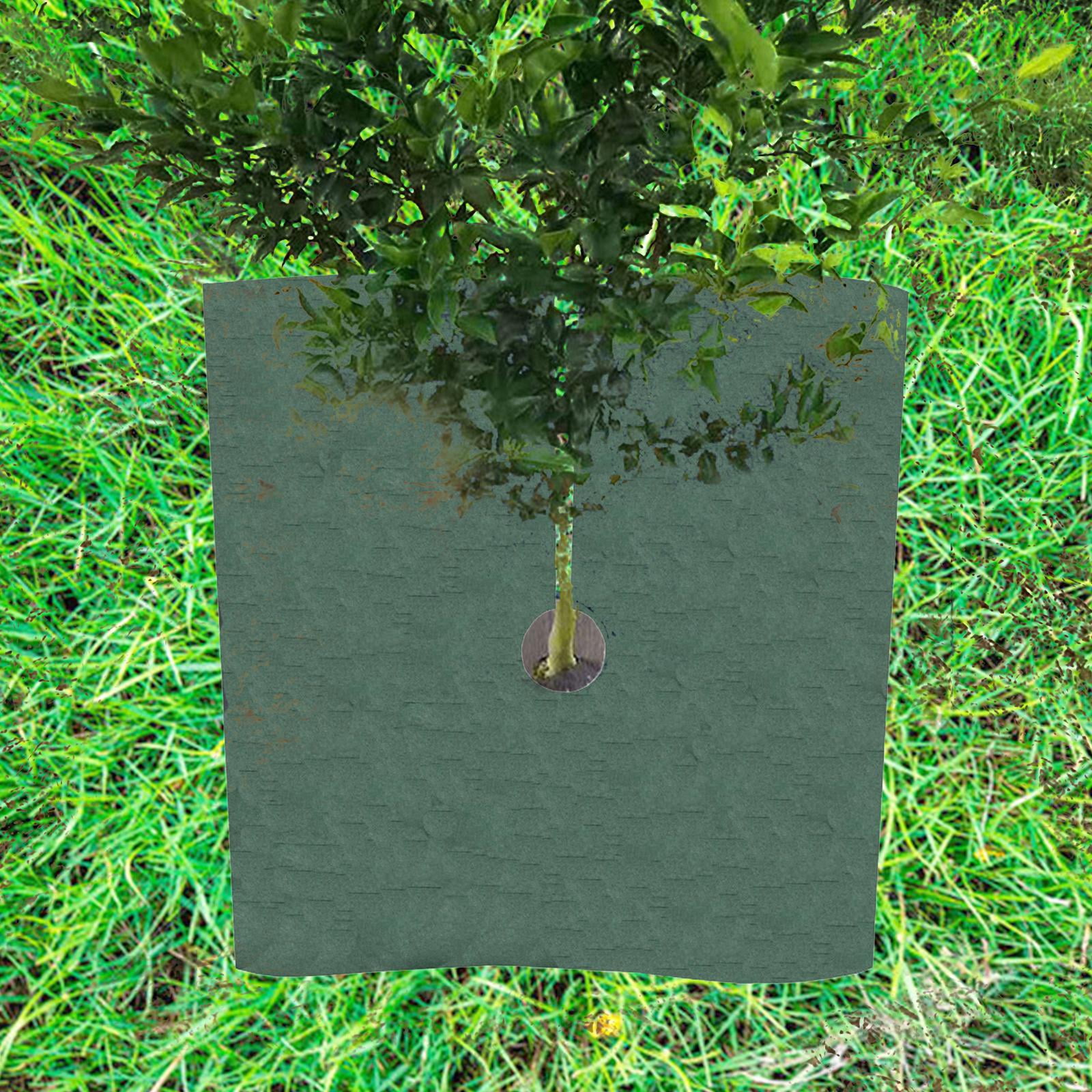 CarpNettore 10 Pieces Tree Mulch Ring Plant Cover with Hole Squre Gardening to Avoid Animals Side length 52cm