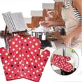thumbnail image 3 of 2PCS Oven Mitts Heat Resistant Kitchen Gloves Thick Hot Polyester Cotton Oven - SNNGV, 3 of 3