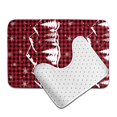 thumbnail image 6 of Honeii Christmas Tree Buffalo Plaid Pattern Bathroom Anti-Skid Pad Bathroom Mat Vintage Seamless Pattern Not-Slip Toilet Rug Set, 6 of 6
