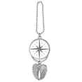 thumbnail image 1 of Star Compass Flashing Direction Silver Wing Car Pendant Decoration, 1 of 4
