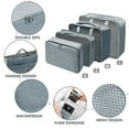 thumbnail image 4 of DODAMOUR 8 Set Packing Cubes for Travel, Luggage Packing Organizers for Women, Mesh Luggage Organizer Bags with Shoe Bag, Cosmetics Bag, Clothing Bag, Accessories Bags (Grey), 4 of 6