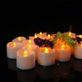 thumbnail image 4 of 9Pcs/Set Tealight Flicker Candles  with Clips Wave Edge Decorative Timer Function Flickering LED Candle Light for Christmas, 4 of 10