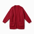 thumbnail image 4 of xaweyi Girls Fleece Jackets Winter Coats Warm Cosy Long Sleeve Open Front Plush Casual Outwear School Coats Lightweight Jackets,Sizes 13-14 Years, 4 of 7