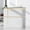 White/with LED Lights, variant on AHB 50-inch Reception Desk with Counter, Front Desk Office Desk with Storage Shelves, Black