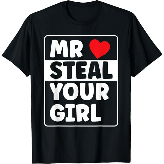 Playful Comfort Tee - Mr Steal Your Girl | Funny Mens Valentines Day Heart T-Shirt