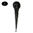 thumbnail image 1 of Sissi's Synthetic Hair Drawstring Rope Braids Ponytails Chignon Fishtail Ponytail Extension Purple Green Color Hairpiece, 1 of 25