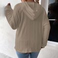 thumbnail image 4 of Vedolay Sweatshirt for Women Fashion 2023 Plus Size Pullover Sweater Sweater Jackets for Women Khaki,L, 4 of 5