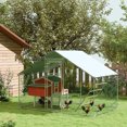 thumbnail image 2 of PawHut Chicken Run, Large Metal Chicken Coop w/ Cover for 6-8 Chickens, 2 of 10