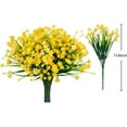 thumbnail image 2 of Artificial Flowers for Outdoor Decoration UV Resistant Fake Plastic Plants Artificial Greenery for Spring Summer Indoor Outdoor Garden Window Box Kitchen Home Decor, Yellow, 2 of 5