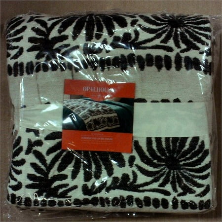 Black Mallorca Jacquard Oversized End Bed Throw - Opalhouse