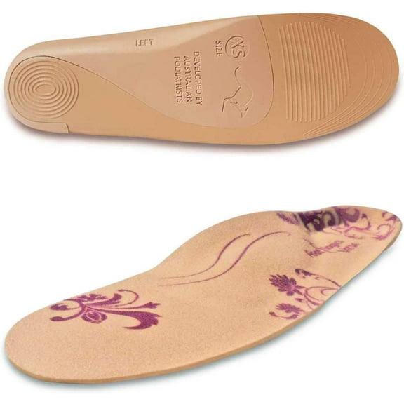 Footlogics Full-Length Slimline Women’s Orthotic Shoe Insoles for Relief from Metatarsalgia and Tired, Aching Feet - Versa, Pair, XS