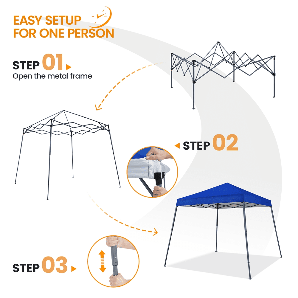 Renwick 10x10ft Pop-Up Tent with Sandbag, Blue