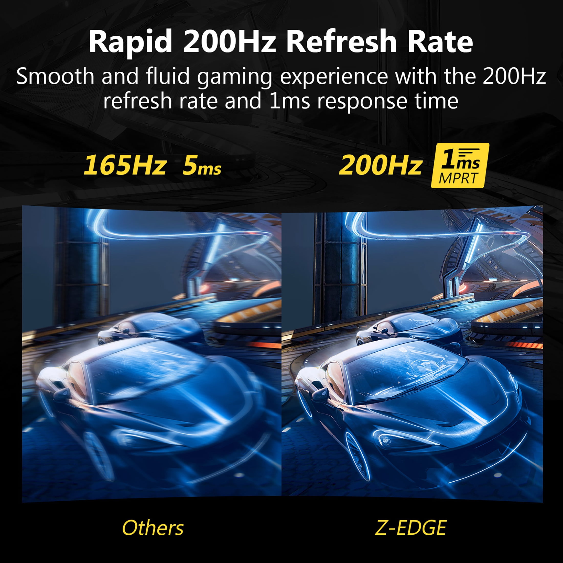 Z-EDGE 27-Inch LED Curved Gaming Monitor 200Hz(DP) 144Hz(HDMI) 1ms Full HD 1920x1080 HDMI DP Port - Walmart.com