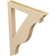 thumbnail image 5 of Ekena Millwork 3 1/2"W x 32"D x 44"H Funston Traditional Rough Cedar Woodgrain TimberThane Bracket, Primed Tan, 5 of 6