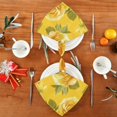 thumbnail image 4 of Napkin Satin Napkin 20*20Inchx4 Kitchen Towel Dinner Plate Towel Decorative Towel Napkin Tea Towel Suitable For Kitchen Table Beautiful Yellow Roses2, 4 of 8