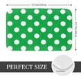 thumbnail image 2 of Vsdgher Green And White Polka Dot Flannel Anti-Slip Floor Mat Comfort Mat Outdoor Rug, Indoor Outdoor Rugs for Home, Office, Laundry 16''x24''in, 2 of 7