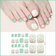 thumbnail image 1 of 22Pcs/Sheet Removable Toe Nail Fake Nail Art Fake Nails French Nails Nail Mani Press Set, 1 of 8