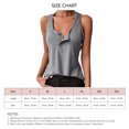 thumbnail image 4 of Camiseta sin mangas con botones a presión para mujer, camiseta cómoda de moda con botones para hacer deporte, 4 of 4