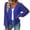 Blue, variant on Womens Cardigan Long Sleeve Thin Breathable Coat Chiffon Tops Open Front Jackets Comfort Soft Beach Cover Ups