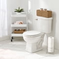 thumbnail image 2 of mDesign Metal 3-Tier Rolling Utility Storage Carts, 4 Caster Wheels, Matte White, 2 of 9