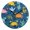 Black, variant on Crabs Pattern Wall Clock 10in Round Artistic Oil Painting Home Decor Desk Table Clock