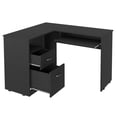 thumbnail image 4 of L-Shaped Desk | Fits in Corner or Against Wall, Retractable Keyboard Tray | Sturdy with Sleek Metal Handles | Safe Keyboard Storage, 4 of 4