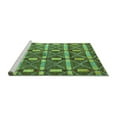 thumbnail image 2 of Ahgly Company Machine Washable Indoor Rectangle Oriental Turquoise Blue Modern Area Rugs, 7' x 9', 2 of 4