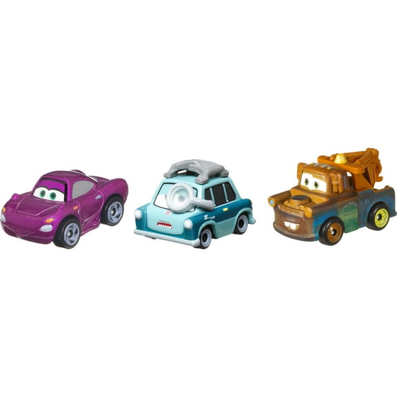 Disney Pixar Cars Toys, Mini Racers 3-Pack Metal Toy Cars​​