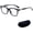 Black Silver, variant on Classic Flat-Lens Glasses for Everyday Use, Elegant High-Iq Style, Unisex Durable Ultra-Light Frame, For Work & Daily Use